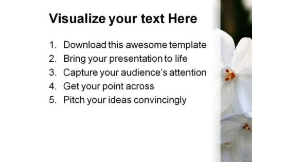 White Flowers Nature PowerPoint Themes And PowerPoint Slides 0411
