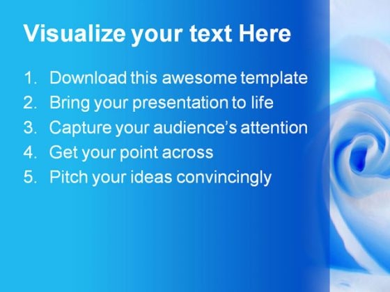 White Rose Beauty PowerPoint Template 0610