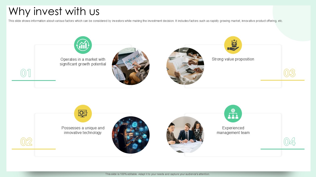Why Invest With Us Document Creation Software Company Fundraising Ppt Template