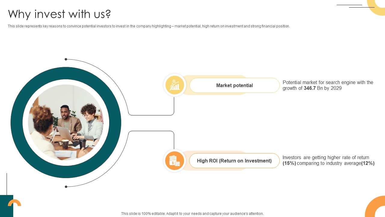 Why Invest With Us Internet Company Investor Funding Elevator Pitch Deck