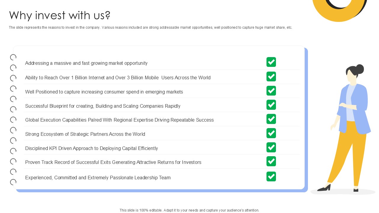 Why Invest With Us Investment Company Investor Funding Elevator Ppt Sample