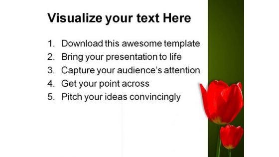 Wild Flowers Nature PowerPoint Template 0610