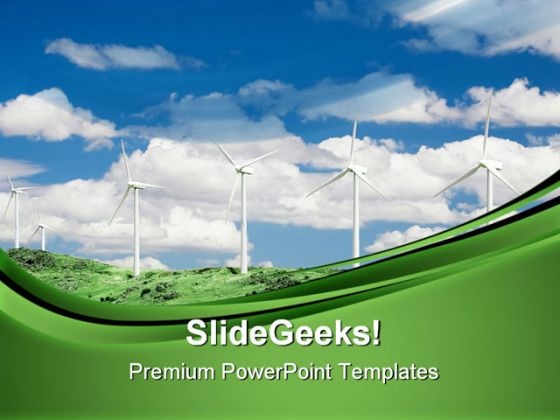 Wind Farm Technology PowerPoint Templates And PowerPoint Backgrounds 0711