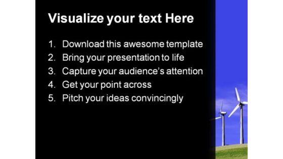 Windmills Renewable Energy Science PowerPoint Templates And PowerPoint Backgrounds 0311