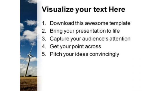 Windmills Renewable Energy Science PowerPoint Themes And PowerPoint Slides 0711