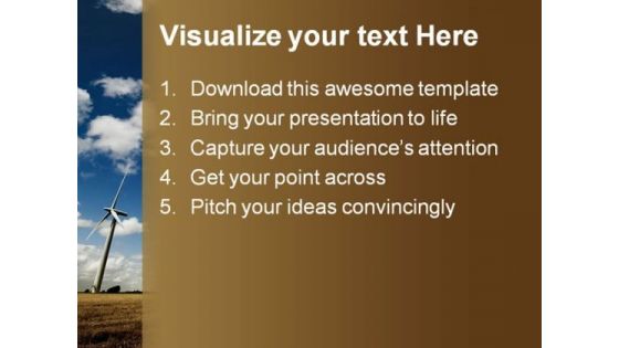 Windmills Renewable Energy Science PowerPoint Themes And PowerPoint Slides 0711