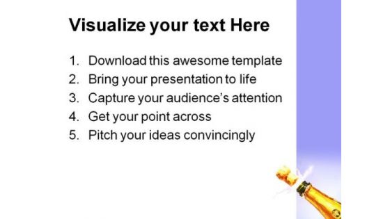 Wine Celebration Business PowerPoint Template 0610