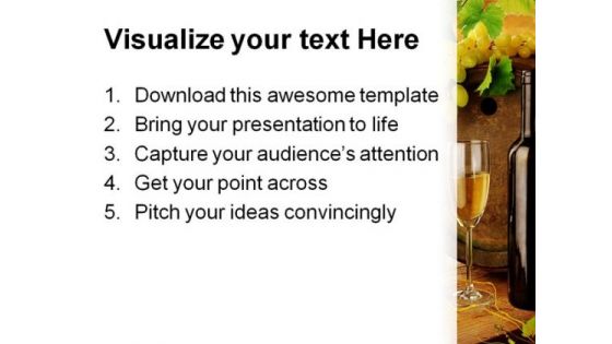 Wine Vineyard Nature PowerPoint Template 0810