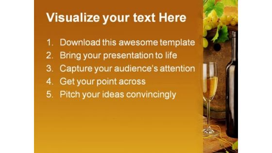 Wine Vineyard Nature PowerPoint Template 0810