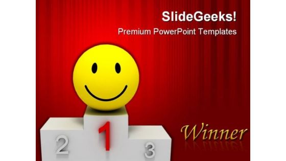 Winner Smile Success PowerPoint Themes And PowerPoint Slides 0811