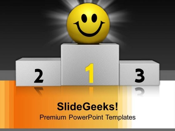 Winner Smiley Leadership PowerPoint Templates And PowerPoint Themes 1112