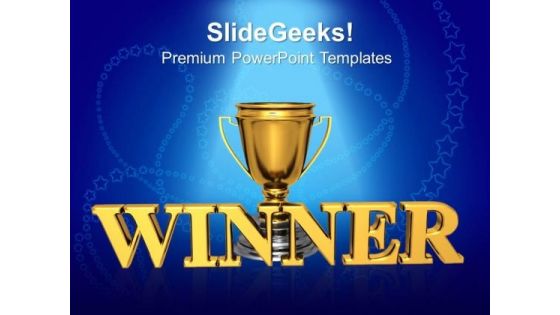 Winner Trophy Business PowerPoint Templates And PowerPoint Themes 0912