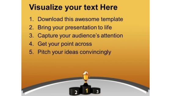 Winners Podium Soccer Ball Competition PowerPoint Templates Ppt Backgrounds For Slides 0413