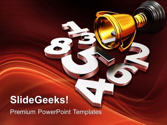 Winning Trophy Numbers PowerPoint Templates And PowerPoint Themes 1012