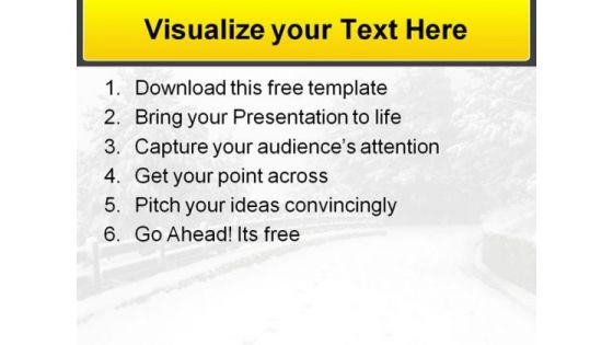 Winters Road PowerPoint Templates