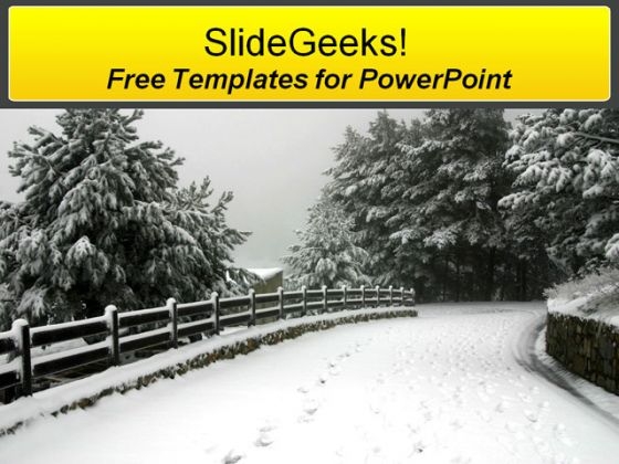 Winters Road PowerPoint Templates