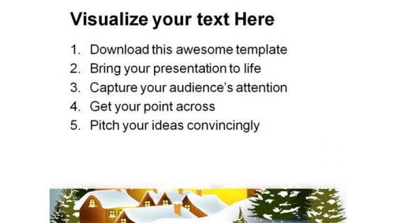 Winter Town Festival PowerPoint Templates And PowerPoint Backgrounds 0811