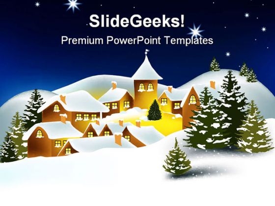 Winter Town Festival PowerPoint Templates And PowerPoint Backgrounds 0811