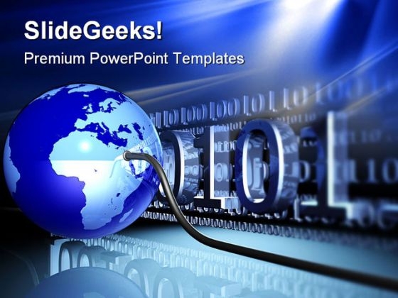 Wired Globe Technology PowerPoint Templates And PowerPoint Backgrounds 0311