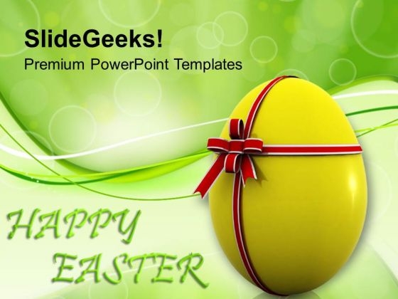 Wish Happy Easter With Surprise Egg PowerPoint Templates Ppt Backgrounds For Slides 0313