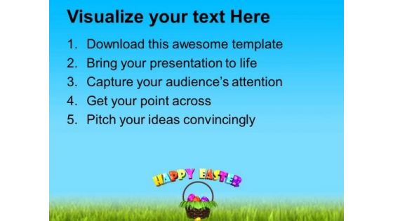 Wish You Happy Easter With Bright Theme PowerPoint Templates Ppt Backgrounds For Slides 0313