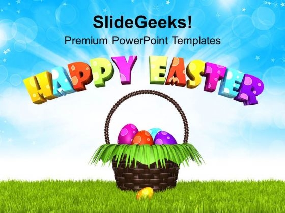 Wish You Happy Easter With Bright Theme PowerPoint Templates Ppt Backgrounds For Slides 0313