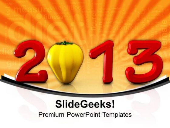 Wishes For New Year 2013 PowerPoint Templates Ppt Backgrounds For Slides 0413