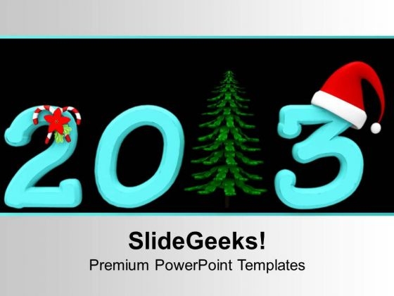 Wishes For New Year And Christmas PowerPoint Templates Ppt Backgrounds For Slides 0413