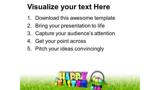 Wishes Of Happy Easter With Bright Sky Theme PowerPoint Templates Ppt Backgrounds For Slides 0313
