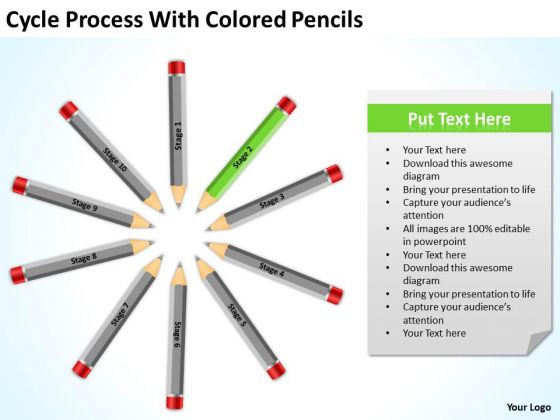 With Colored Pencils Ppt How To Start Business Plan Writing PowerPoint Templates