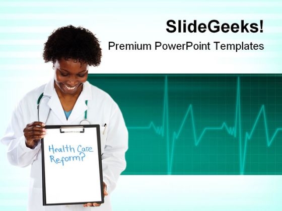 Woman Doctor Health PowerPoint Templates And PowerPoint Backgrounds 0911
