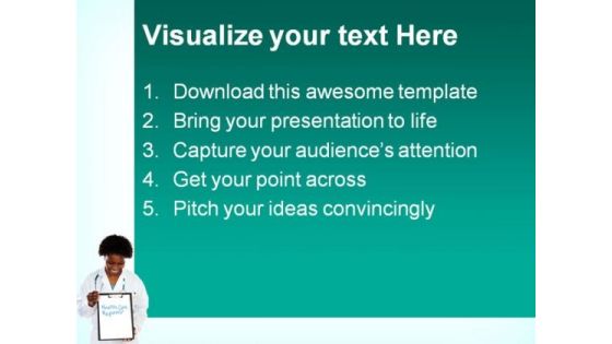Woman Doctor Health PowerPoint Themes And PowerPoint Slides 0911