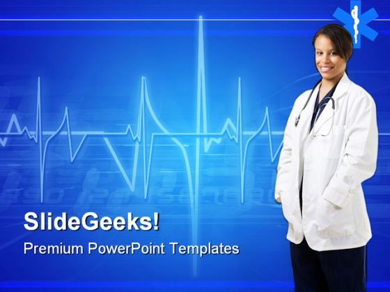 Woman Doctor Hospitality PowerPoint Themes And PowerPoint Slides 0911