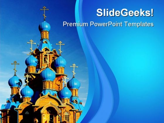 Wooden Church Religion PowerPoint Themes And PowerPoint Slides 0611