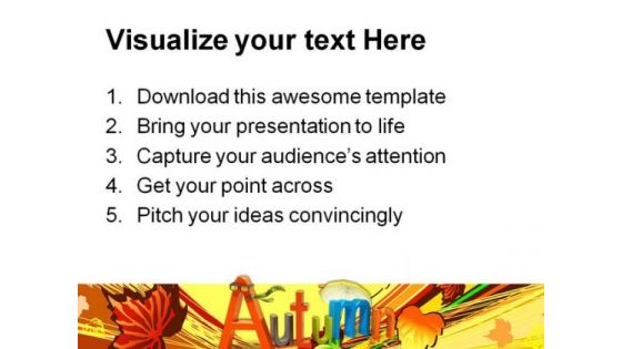 Word Autumn Nature PowerPoint Template 0910