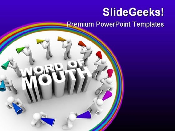 Word Of Mouth People PowerPoint Themes And PowerPoint Slides 0611