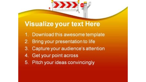 Work In Progress Sign Construction PowerPoint Themes And PowerPoint Slides 0811