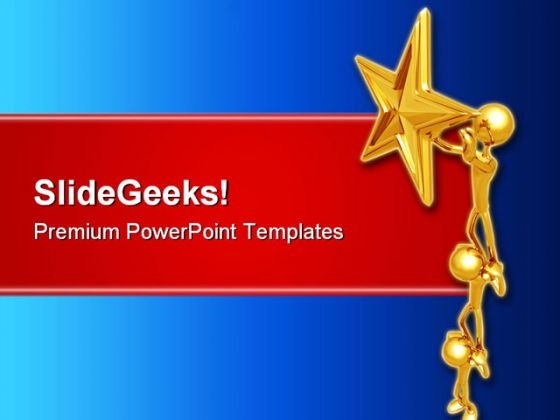 Working Together For Star Metaphor PowerPoint Background And Template 1210