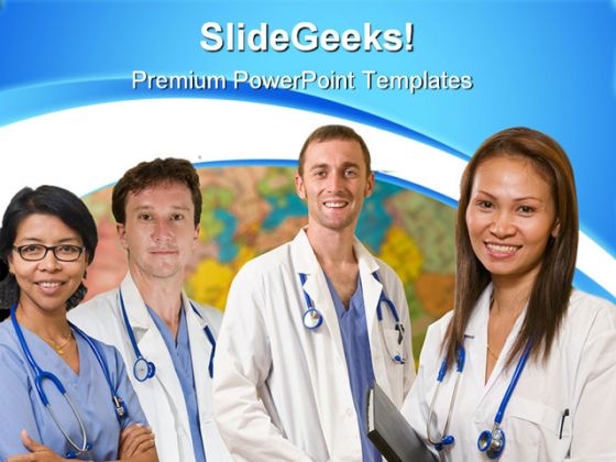World Health Team Medical PowerPoint Themes And PowerPoint Slides 0911