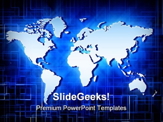 World Map Geographical PowerPoint Templates And PowerPoint Backgrounds 0511