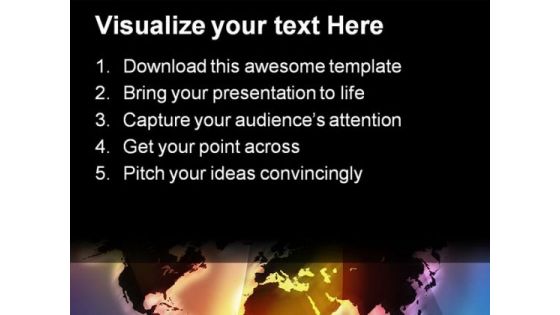 World Map Globe PowerPoint Template 1110