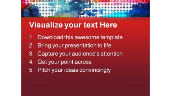 World Map Illustration Abstract PowerPoint Templates And PowerPoint Backgrounds 0411