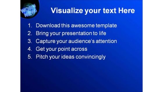 World News Business People PowerPoint Template 0810