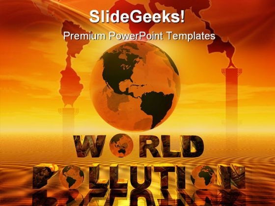 World Pollution Globe PowerPoint Themes And PowerPoint Slides 0311