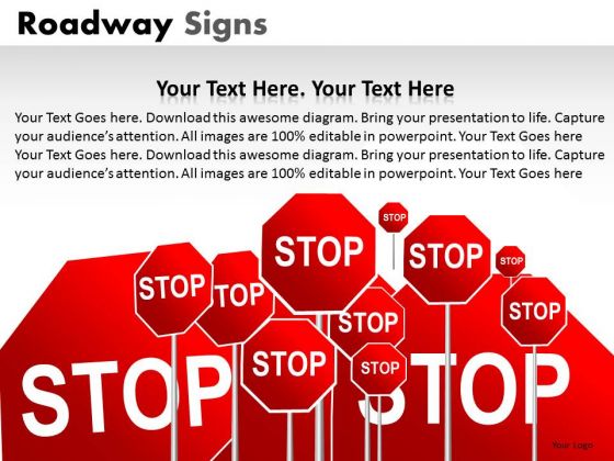 Wrong Strategy Stop Signs PowerPoint Templates And Ppt Slides