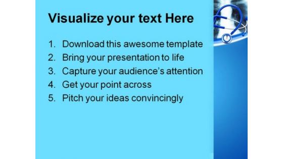 X Ray And Stethoscope Medical PowerPoint Themes And PowerPoint Slides 0511