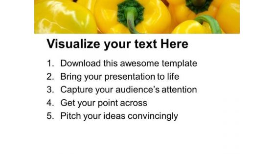Yellow Bell Pepper Nutritious Food PowerPoint Templates Ppt Backgrounds For Slides 1212