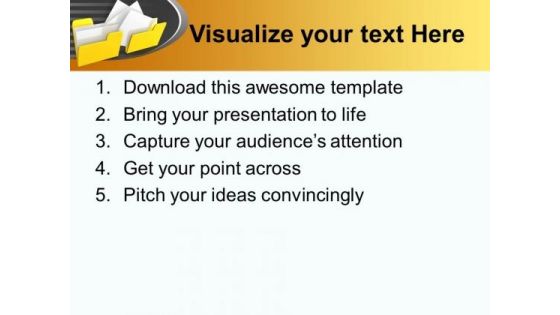 Yellow Copy And Paste Folders Computer PowerPoint Templates Ppt Backgrounds For Slides 0113