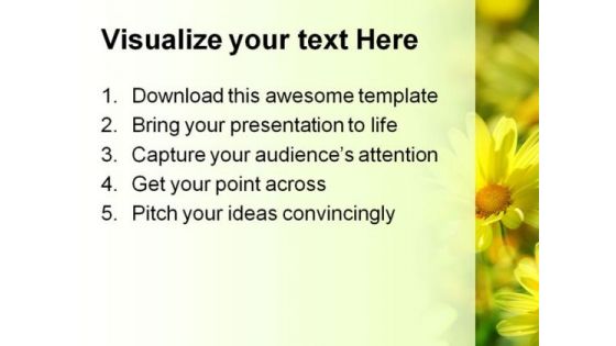 Yellow Daisies Beauty PowerPoint Templates And PowerPoint Backgrounds 0311