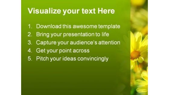 Yellow Daisies Beauty PowerPoint Templates And PowerPoint Backgrounds 0311